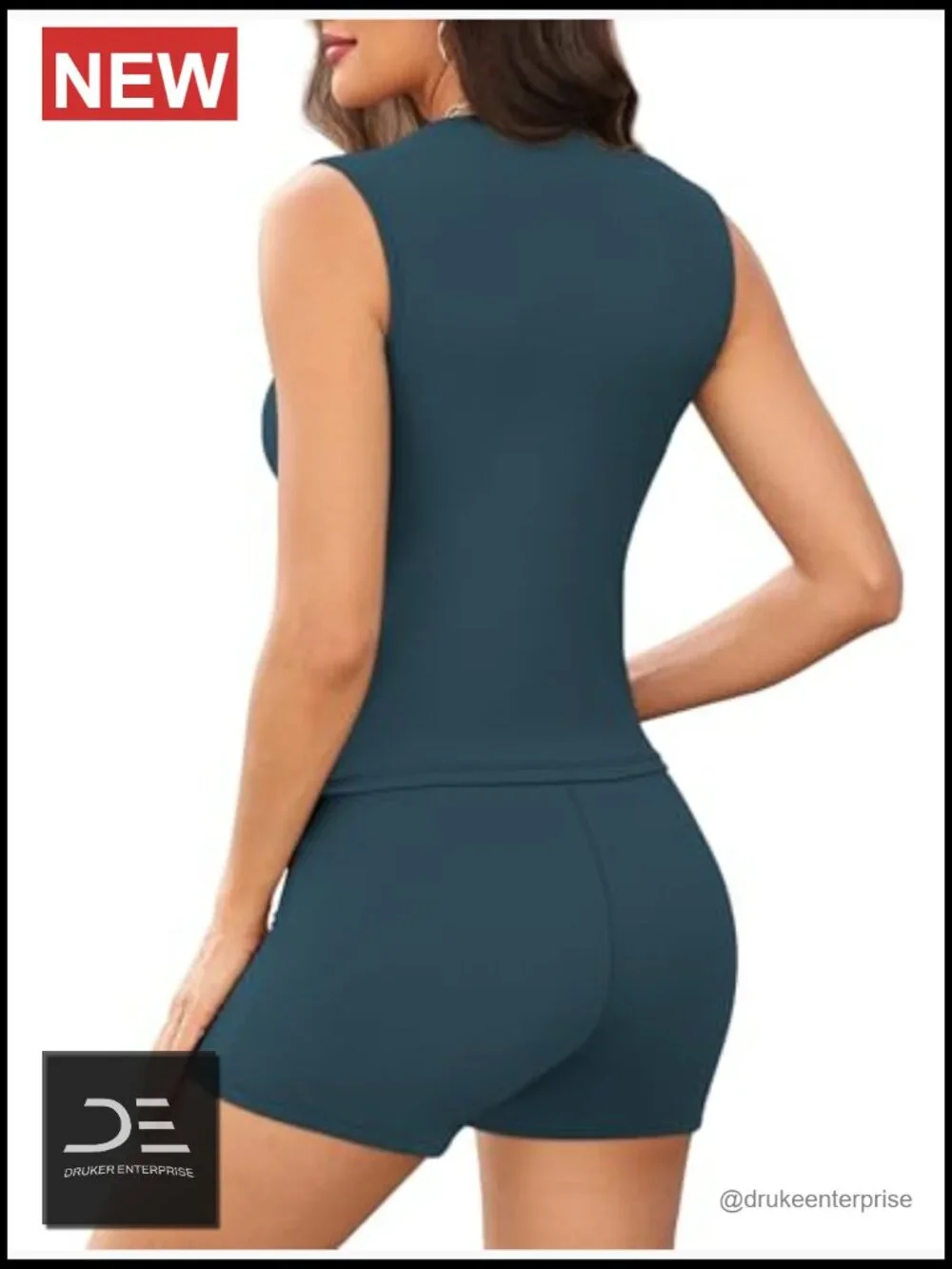 Womens Two Piece Lounge Set Short Matching Outfit Athletic Active Wear